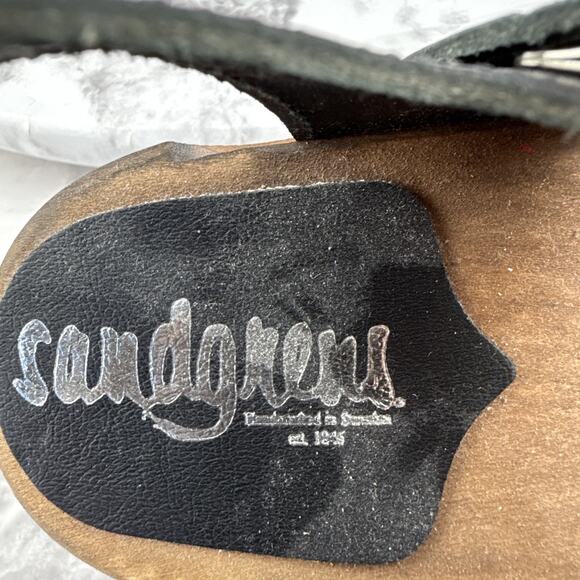 Sandgren Sweden Saragasso Classic Clog Size 39 US 8 Black Leather Slingback - Picture 10 of 10